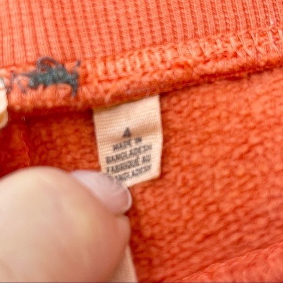 GREY STATE Women’s JEAN SKIRT Star Appliqués French Terry Pull On True Red Sz 4 - Picture 9 of 11